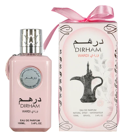Frasco y caja de Dirham Wardi