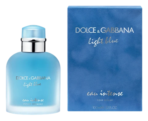 Frasco y caja de Light Blue Eau Intense Pour Homme