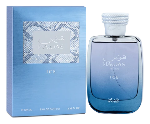Frasco y caja de Hawas Ice